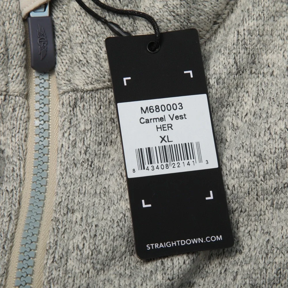 Straight Down Carmel Vest Womens XL Gray Fleece Soft Full Zip Pockets Golf - Picture 7 of 13